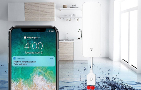 Senzor Apa si Inundatie cu avertizare sonora, Smart, WIFI, SmartLife/Tuya @SmartWiz [3]