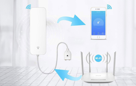 Senzor Apa si Inundatie cu avertizare sonora, Smart, WIFI, SmartLife/Tuya @SmartWiz [2]