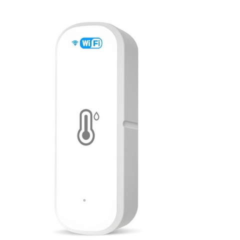 Senzori Inteligenti - Senzor de temperatura/umiditate, WiFi 2.4G, Compatibil cu Tuya/SmartLife/Alexa/Echo/Google Assistant, Alb @SmartWiz