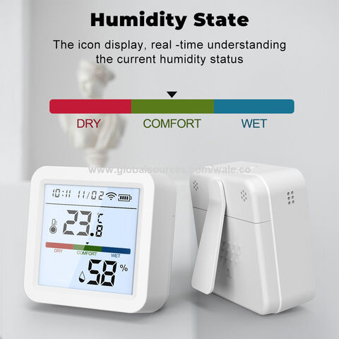 Senzor inteligent, cu afisaj de temperatura si umiditate smart Wi-Fi, termometru si higrometru de camera, Compatibil Tuya Suport Alexa, Google Home @SmartWiz [1]