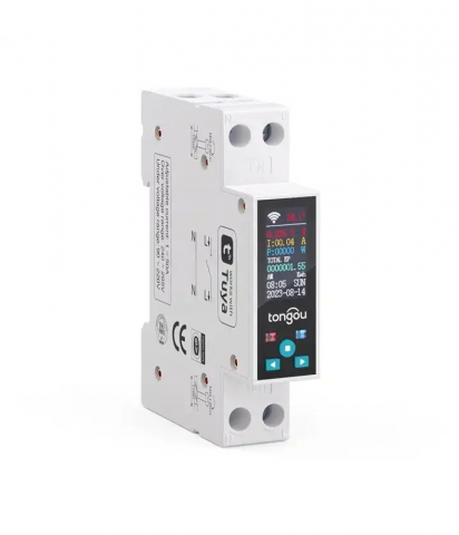 Sigurante Wi-Fi - Siguranta Inteligenta, Wi-Fi, 1-50A, Afisaj, Monitorizare energie, Protectie Supratensiune, Programare inteligenta, compatibil Tuya, Smart Life APP @SmartWiz