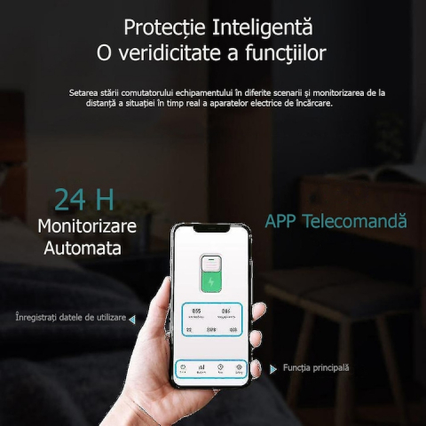 Siguranta Inteligenta, Wi-Fi, 32A, 1P,1P+N, Monitorizare energie, Protectie Supratensiune, Programare inteligenta, compatibil Tuya, Smart Life APP @SmartWiz [2]