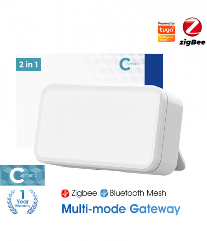 Smart Home Gateway, ZigBee 3.0, Wireless, Pentru Echipamente Smart WiFi, Aplicatie Tuya, SmartLife, ALB @SmartWiz [1]