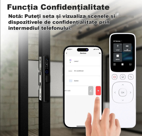 Telecomanda universala Smart, Wireless WiFi Tuya Smart, Touchscreen, Control Central IR Remote pentru Smart Home @ Smartwiz [1]