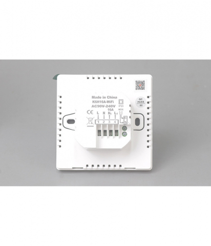 Termostat Inteligent incalzire electrica, TouchScreen, WIFI, Control prin Aplicatia Tuya, Wireless, Prindere in Doza de Perete, Control Vocal Google Home, Alexa, ALB @SmartWiz [1]