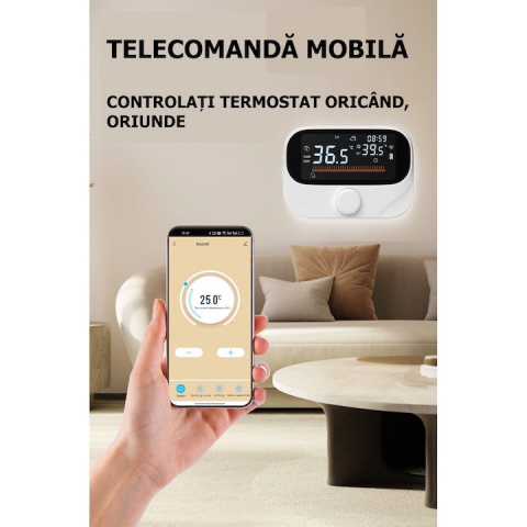 Termostat inteligent S2_Style Centrala termica, Wi-Fi, TUYA, Smart Life, Compatibil cu Alexa, Google Home @SmartWiz [1]