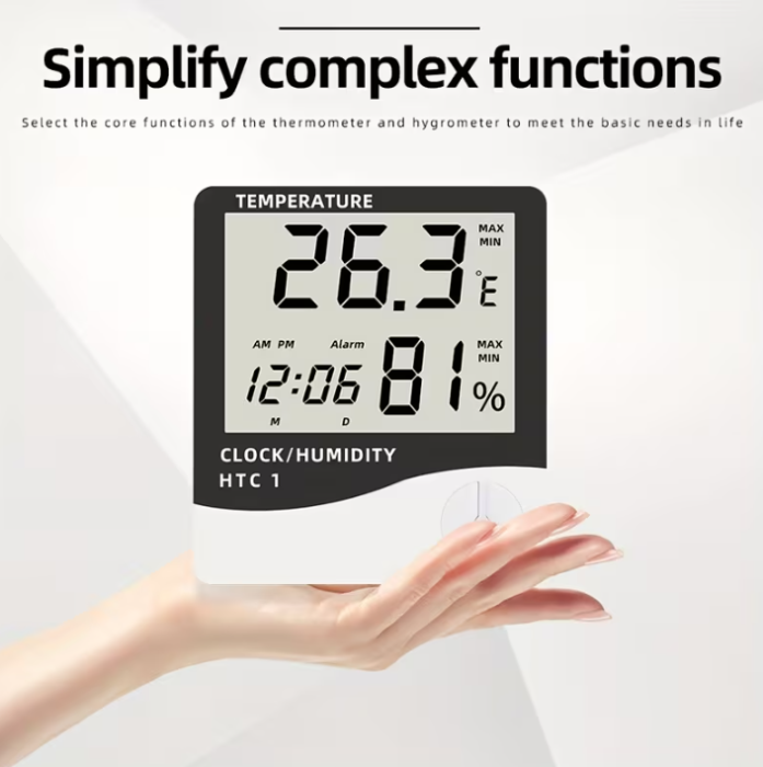 Htc Termometru și Higrometru 2 în 1, pentru interior [2]