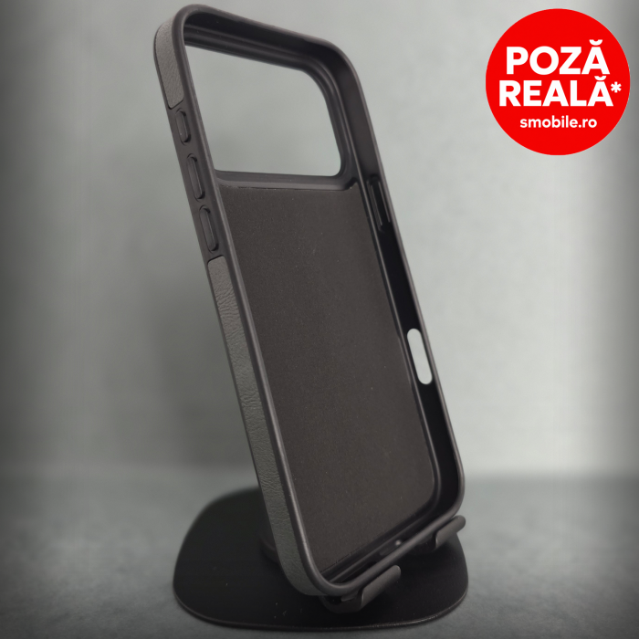 Husa pentru iPhone 17 ProMax - Green Textura Piele - PREMIUM - MagSafe Inel Magnetic [2]