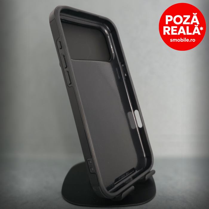 Husa pentru iPhone 17 Air - Black Matte - MagSafe Inel Magnetic Protectie Camere [2]