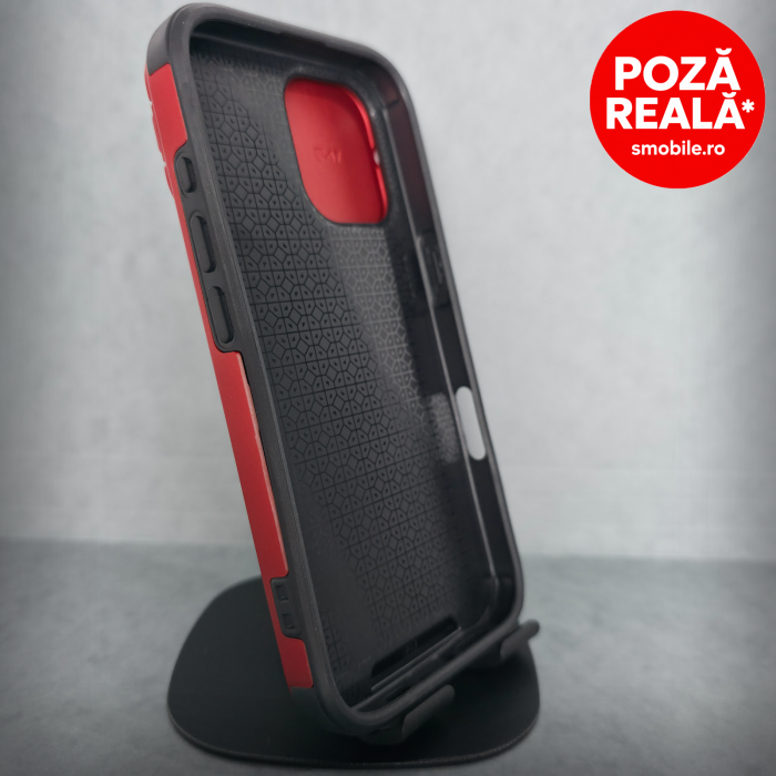 Husa pentru iPhone 17 - Rosu Matte - MagSafe Inel Magnetic Protectie Camere [2]