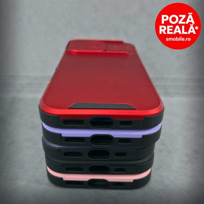 Husa pentru iPhone 17 - Black Matte - MagSafe Inel Magnetic Protectie Camere [4]