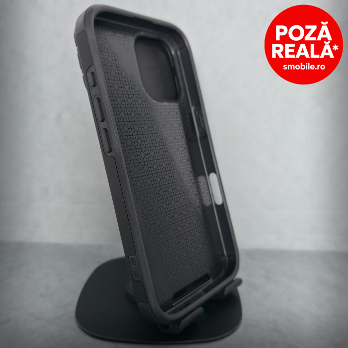 Husa pentru iPhone 17 - Black Matte - MagSafe Inel Magnetic Protectie Camere [2]