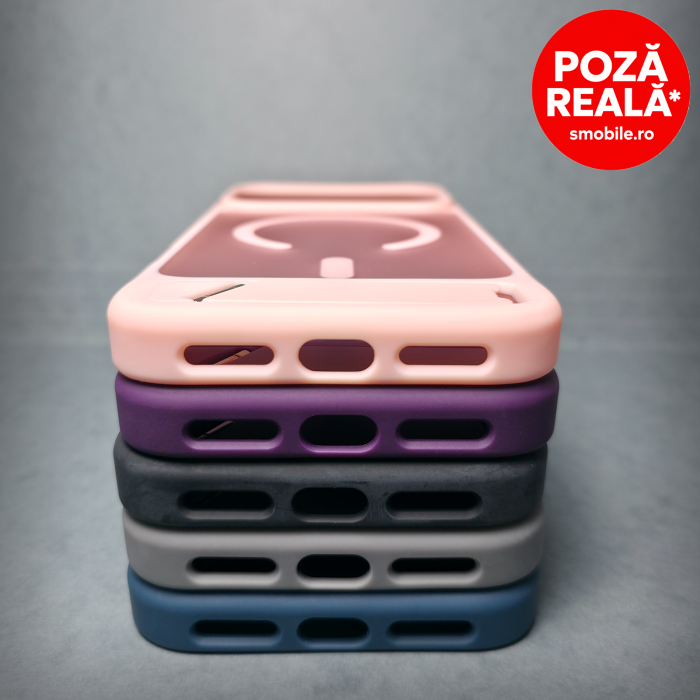 Husa pentru iPhone 17 ProMax - Mov Catifelat - MagSafe Inel Magnetic [4]