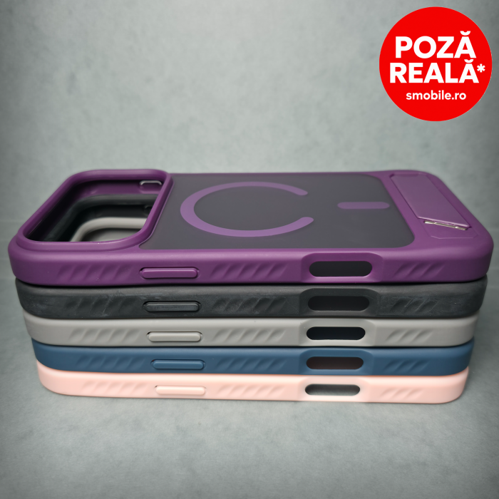 Husa pentru iPhone 17 Pro - Mov Catifelat - MagSafe Inel Magnetic [3]