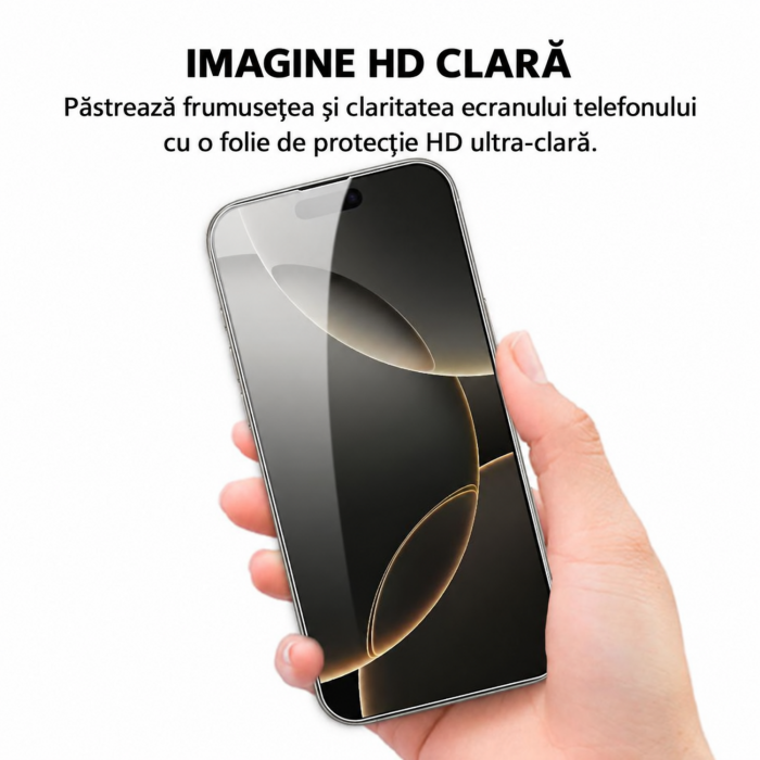 Folie de Sticlă Temperată 9H pentru iPhone 16 [4]