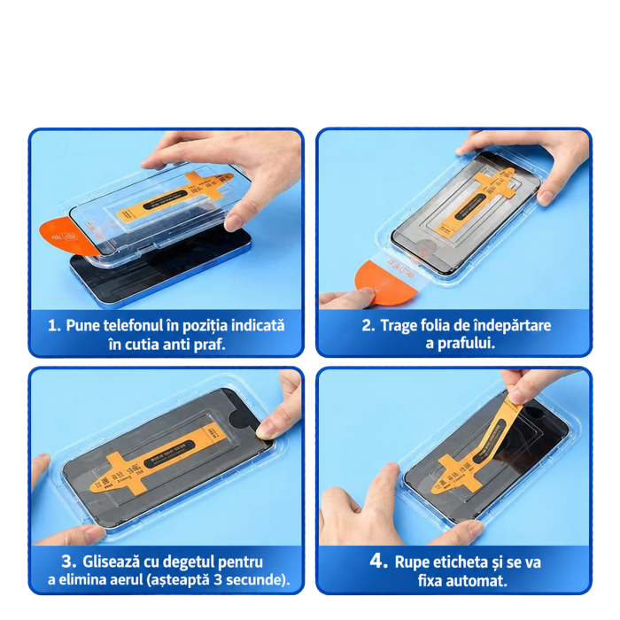 Folie de Sticlă Temperată cu Aplicator pentru iPhone 16e [2]