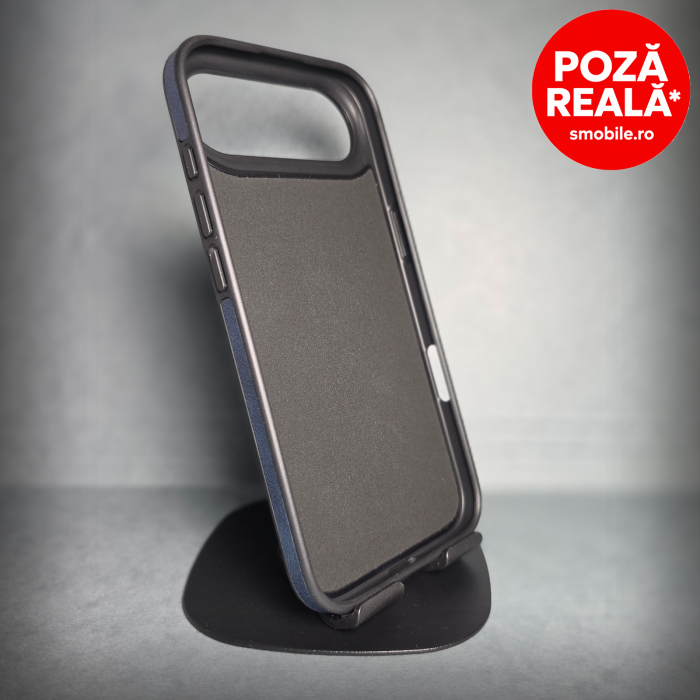 Husa pentru Samsung Galaxy S26 Ultra - Albastru Textura Piele -  PREMIUM - MagSafe Inel Magnetic [2]