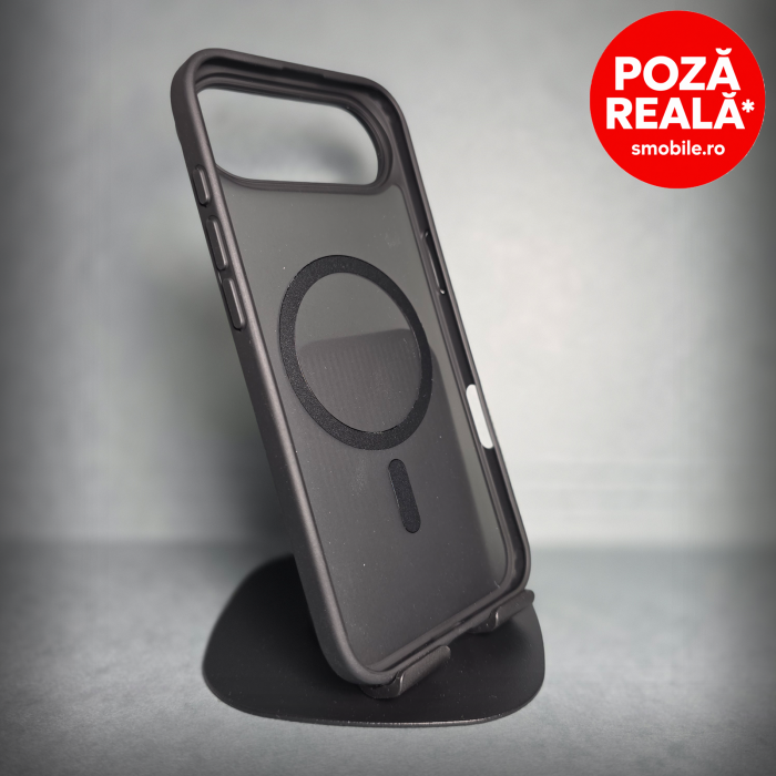 Husa pentru iPhone 17 Air - Negru Matte - MagSafe Inel Magnetic [2]