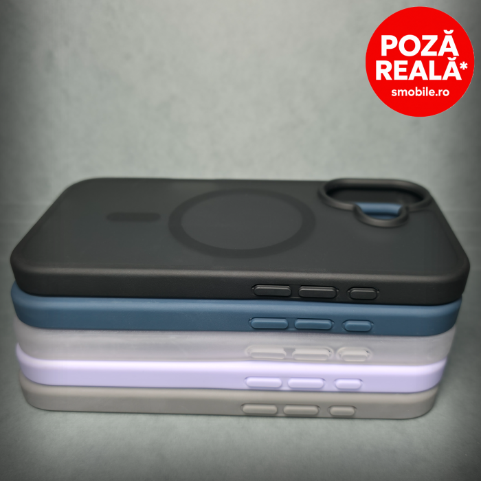 Husa pentru iPhone 16e - White Matte - MagSafe Inel Magnetic [3]