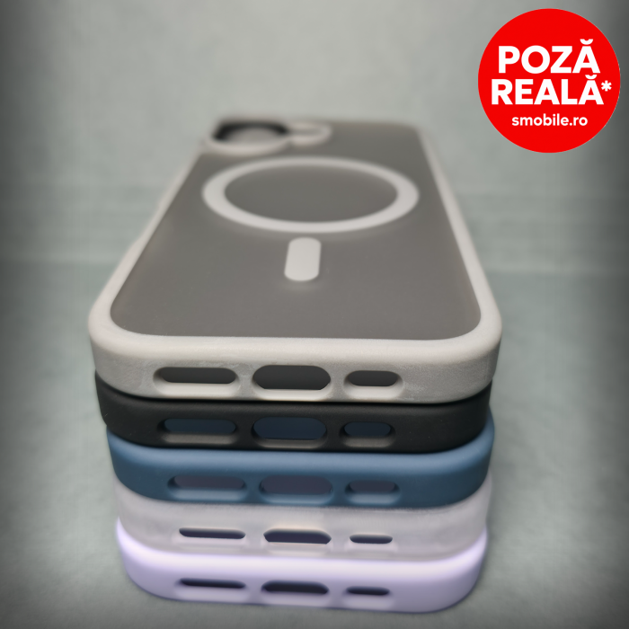 Husa pentru iPhone 16e - White Matte - MagSafe Inel Magnetic [4]