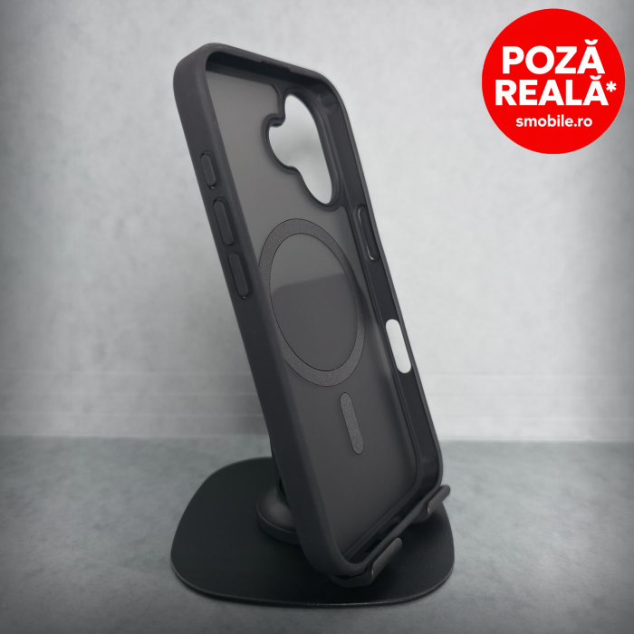 Husa pentru iPhone 14 - Black Matte - MagSafe Inel Magnetic [2]