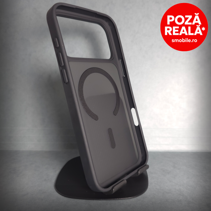 Husa pentru iPhone 17 Pro - Negru Matte - MagSafe Inel Magnetic [2]