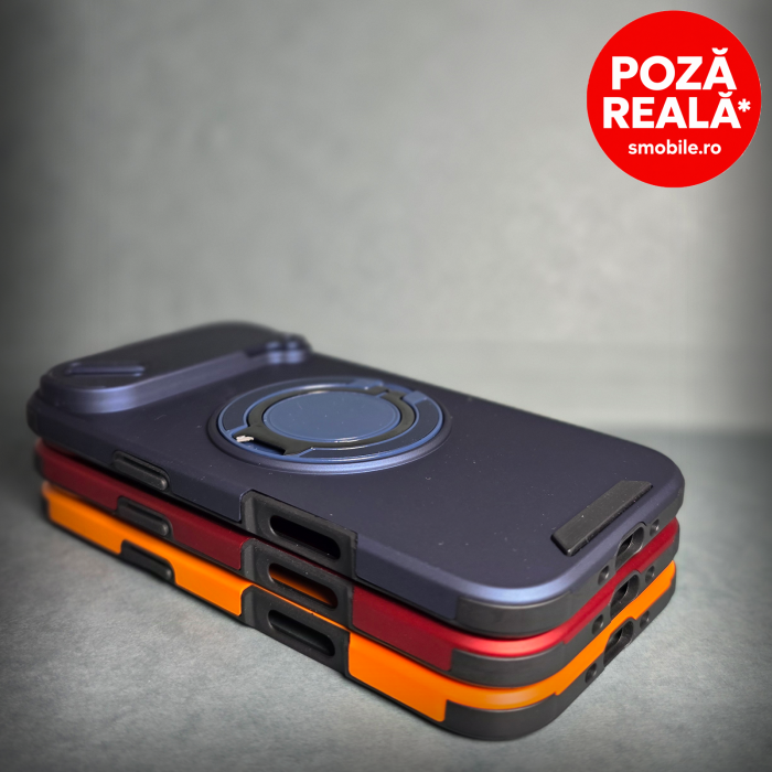 Husa pentru iPhone 17 Air - Albatru Matte - Protectie Camere - Suport Incorporat [3]