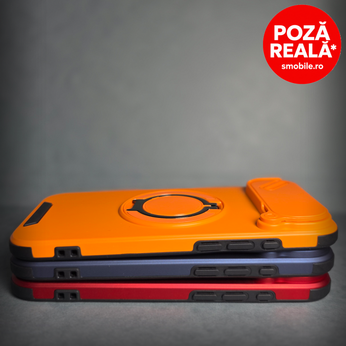 Husa pentru Samsung Galaxy S26 Ultra - Albatru Matte - Protectie Camere - Suport Incorporat [4]
