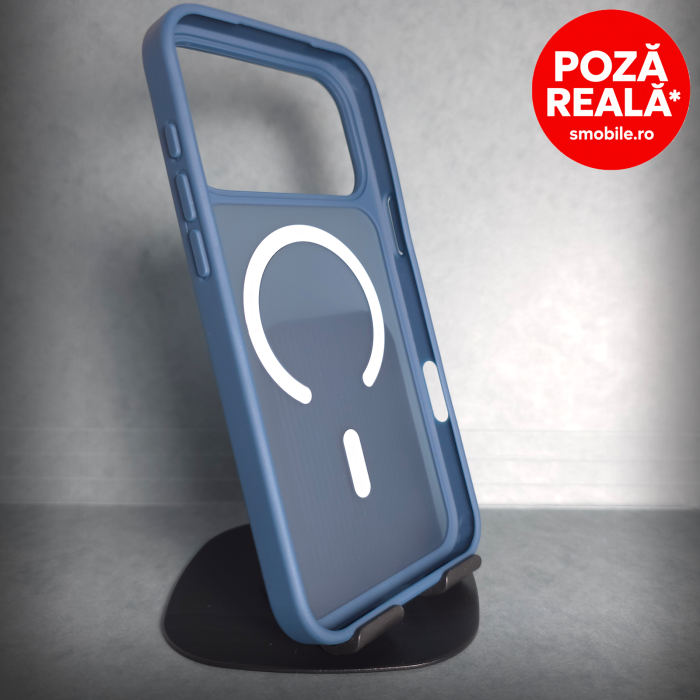 Husa pentru iPhone 17 Pro - Albastru Matte - MagSafe Inel Magnetic [2]