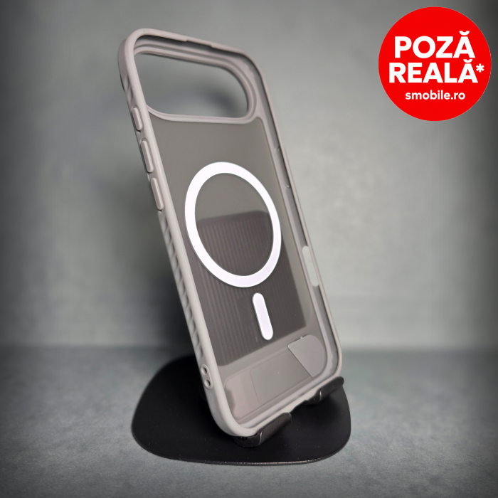 Husa pentru iPhone 17 Air - Gri Catifelat - MagSafe Inel Magnetic [2]