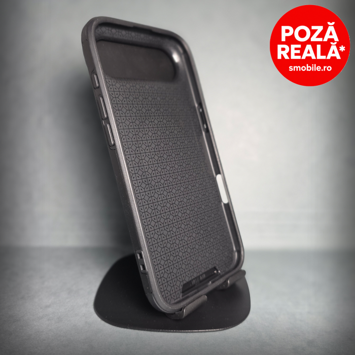 Husa pentru iPhone 17 Air - Negru Matte - MagSafe Inel Magnetic Protectie Camere [2]