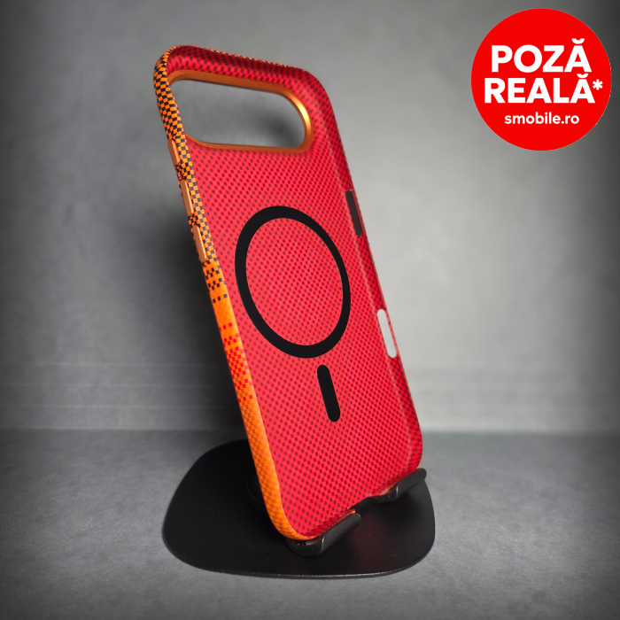 Husa pentru Samsung Galaxy S26 Ultra - Orange Ultra Soft - MagSafe Inel Magnetic - Fibra de Carbon [2]