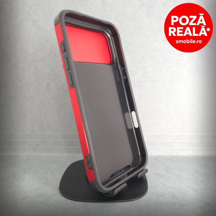 Husa pentru iPhone 17 Pro - Red Matte - Protectie Camere - Suport Incorporat [2]