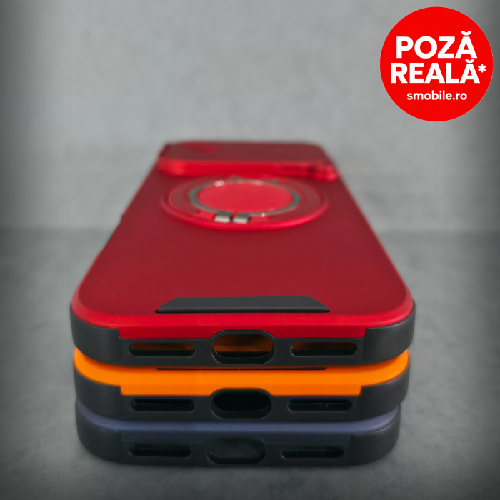 Husa pentru iPhone 17 ProMax - Orange Matte - Protectie Camere - Suport Incorporat [5]