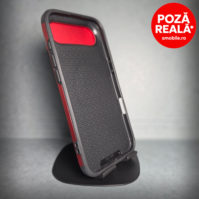 Husa pentru iPhone 17 Air - Rosu Matte - MagSafe Inel Magnetic Protectie Camere [2]