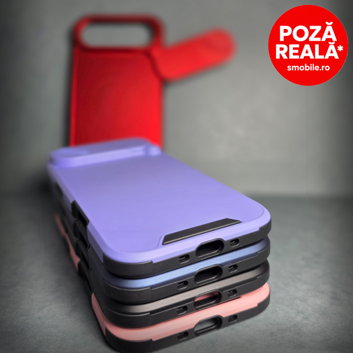 Husa pentru iPhone 17 Air - Albastru Matte - MagSafe Inel Magnetic Protectie Camere [4]