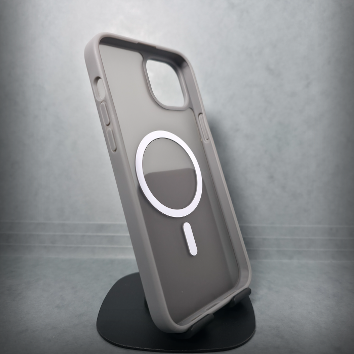 Husa pentru iPhone 14 Plus  - Gri Matte - MagSafe Inel Magnetic [2]