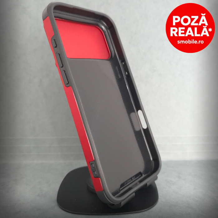 Husa pentru iPhone 17 Pro - Rosu Matte - MagSafe Inel Magnetic Protectie Camere [2]