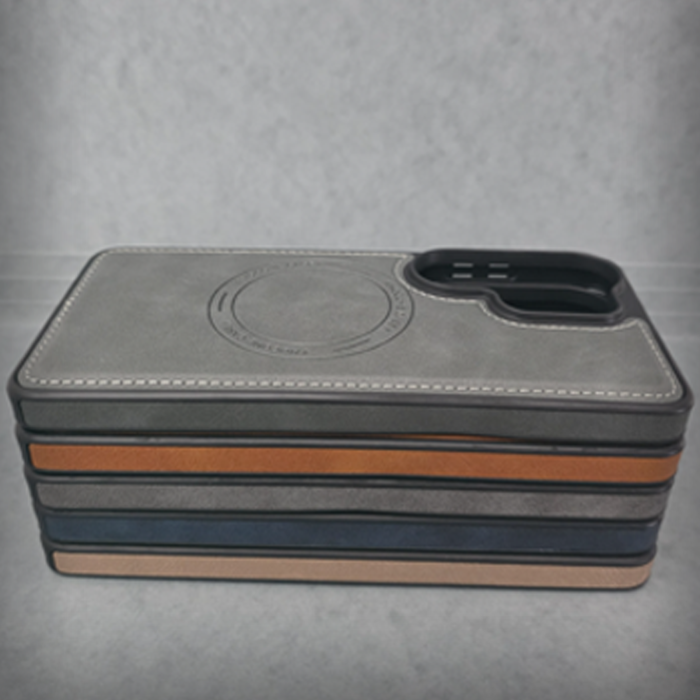 Husa pentru Samsung Galaxy S26 Ultra - Crem Textura Piele -  PREMIUM - MagSafe Inel Magnetic [5]