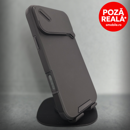 Iphone 17 Pro - Husa pentru iPhone 17 Pro - Black Matte - MagSafe Inel Magnetic Protectie Camere