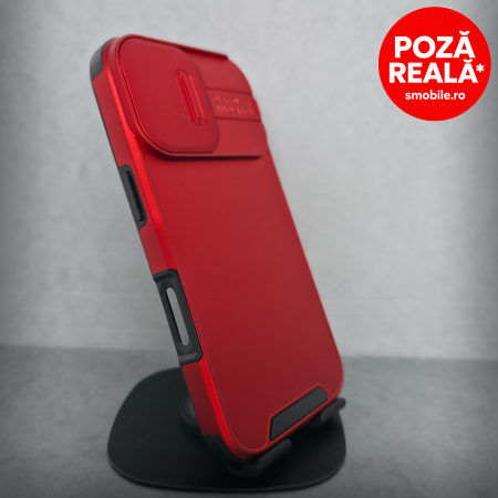 Huse și carcase de telefoane - Husa pentru iPhone 17 - Rosu Matte - MagSafe Inel Magnetic Protectie Camere