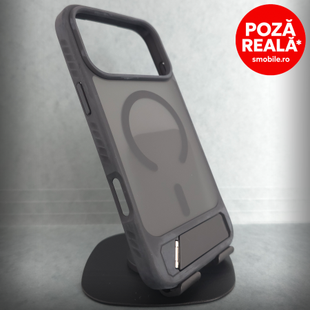 Huse și carcase de telefoane - Husa pentru iPhone 17 ProMax - Negru Catifelat - MagSafe Inel Magnetic