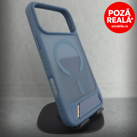 Huse și carcase de telefoane - Husa pentru iPhone 17 ProMax - Albatru Catifelat - MagSafe Inel Magnetic