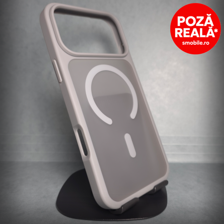 Huse și carcase de telefoane - Husa pentru iPhone 17 Pro Max - Gri Matte - MagSafe Inel Magnetic