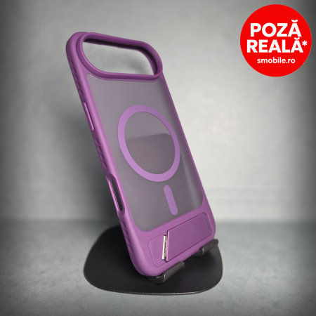Iphone 17 Air - Husa pentru iPhone 17 Air - Mov Catifelat - MagSafe Inel Magnetic
