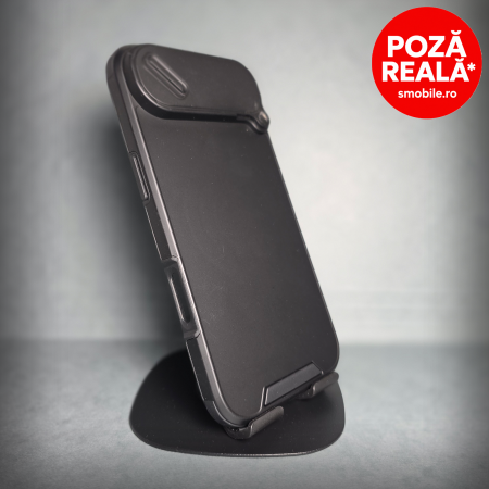 Iphone 17 Air - Husa pentru iPhone 17 Air - Negru Matte - MagSafe Inel Magnetic Protectie Camere