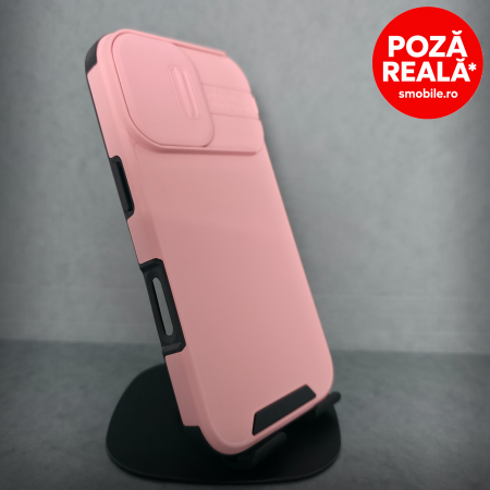 Huse și carcase de telefoane - Husa pentru iPhone 17 - Roz Matte - MagSafe Inel Magnetic Protectie Camere