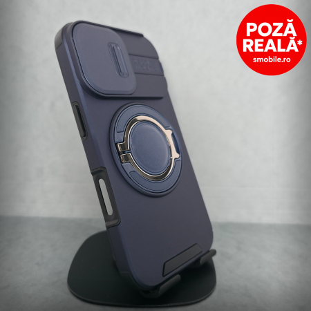 Huse și carcase de telefoane - Husa pentru iPhone 17 - Bluemarin Matte - Protectie Camere - Suport Incorporat