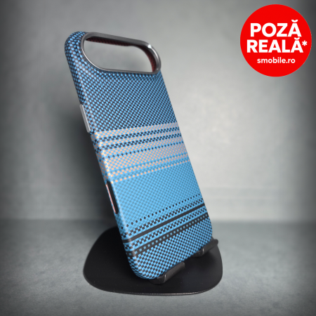 Iphone 17 Air - Husa pentru iPhone 17 Air - Bluemarin Ultra Soft - MagSafe Inel Magnetic - Fibra de Carbon