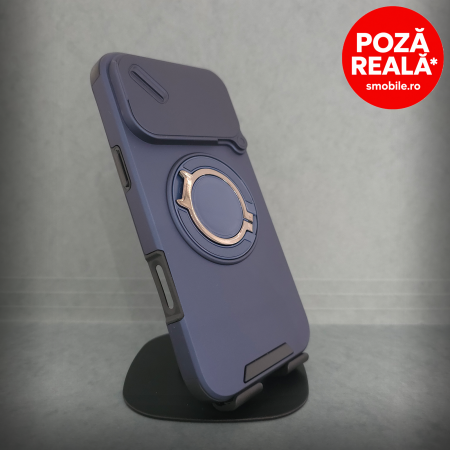 Iphone 17 Pro - Husa pentru iPhone 17 Pro - Albatru Matte - Protectie Camere - Suport Incorporat